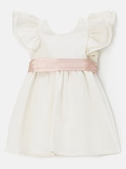 Angel & Rocket Cream Sylvie Sateen Sash Bow Dress - Image 3 of 5