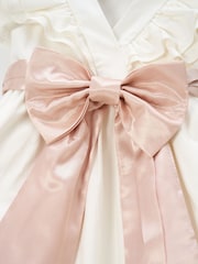 Angel & Rocket Cream Sylvie Sateen Sash Bow Dress - Image 5 of 5