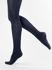 Weird Fish Blue Una Plain Tights - Image 1 of 3