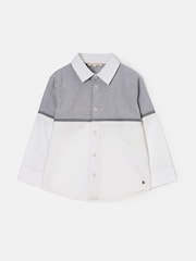 Angel & Rocket Grey Linen Yoke Oxford 100% Cotton Shirt - Image 3 of 5