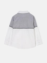 Angel & Rocket Grey Linen Yoke Oxford 100% Cotton Shirt - Image 4 of 5