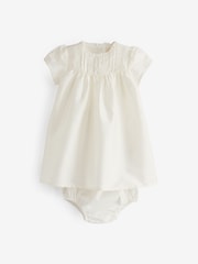 Angel & Rocket Cream Sofia Taffeta Lace Trim Dress - Image 1 of 2