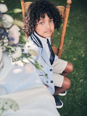 Angel & Rocket Blue Blake Textured 100% Cotton Blazer - Image 2 of 8