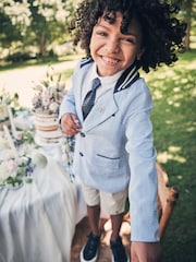 Angel & Rocket Blue Blake Textured 100% Cotton Blazer - Image 5 of 8