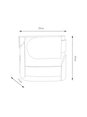 White Abstract Geo Resin Sofa Side Table - Image 7 of 7