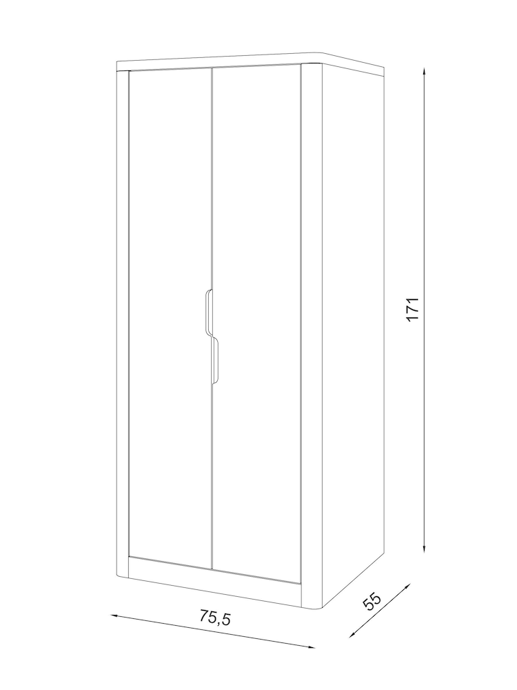 White Compton Kids Wardrobe - Image 6 of 6