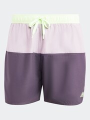 Lila - adidas Performance Colorblock Clx Badshorts - Bild 1 av 1