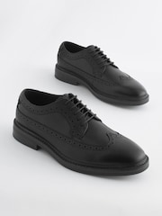 Black Wing Brogue Shoes - Image 2 of 6
