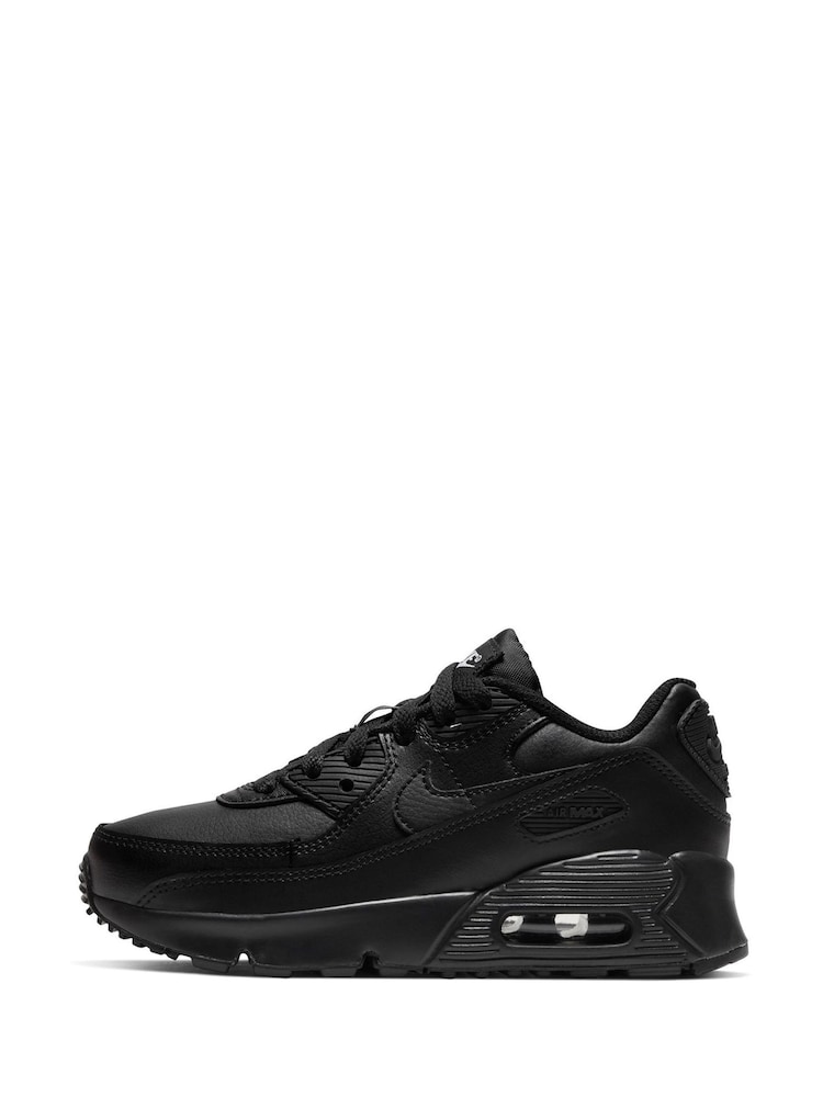 Черный - Nike Air Max 90 Junior Trainers - Image 2 of 8