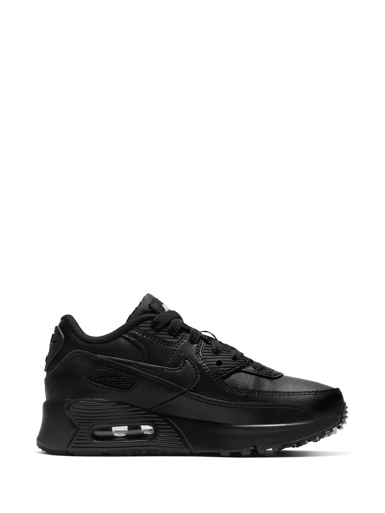 Nike Air Max 90 Black Leather Nike Trainers Junior Buy Nike Black