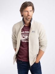 Weird Fish Cream Shires Full Zip Grid Fleece - Image 1 of 7
