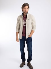 Weird Fish Cream Shires Full Zip Grid Fleece - Image 3 of 7