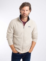 Weird Fish Cream Shires Full Zip Grid Fleece - Image 5 of 7
