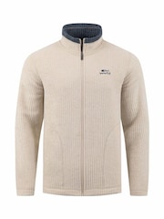 Weird Fish Cream Shires Full Zip Grid Fleece - Image 6 of 7