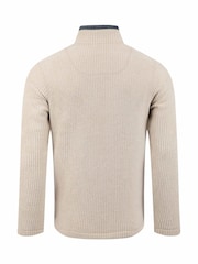 Weird Fish Cream Shires Full Zip Grid Fleece - Image 7 of 7
