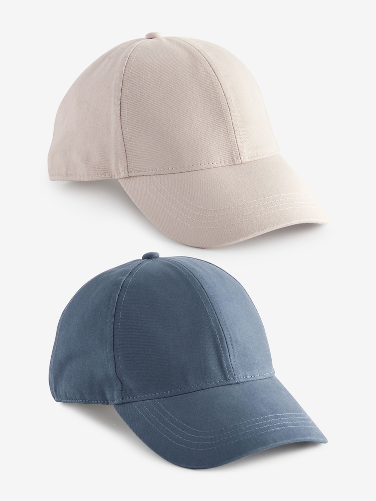 Navy Blue/Cream Caps 2 Pack - Image 1 of 3
