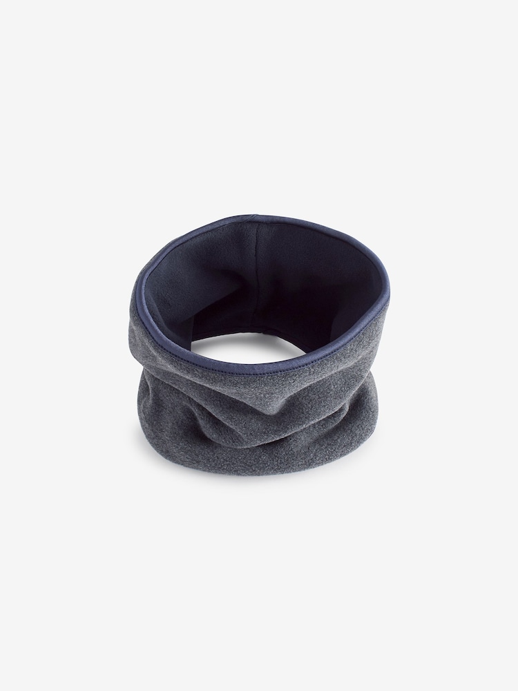 Navy Charcoal Reversible Fleece Snood (3-16yrs) - Image 1 of 2