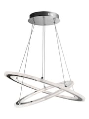 Searchlight Chrome Acacia Chrome  Frosted Acrylic 2Lt LED Ceiling Light - Image 2 of 3