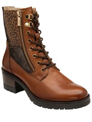 Lotus Light Brown Leather Zip-Up Ankle Boots - Image 1 of 4