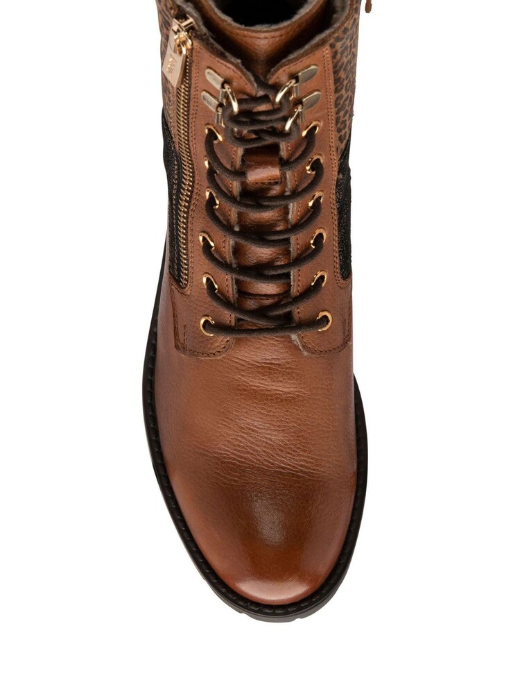 Lotus Light Brown Leather Zip-Up Ankle Boots - Image 4 of 4