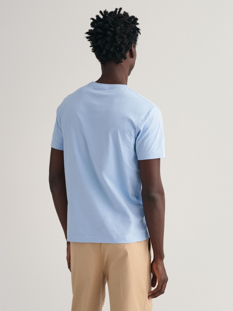 Capri-Blau - GANT – T-Shirt mit 100 % Baumwolle und Shield-Logo - Bild 2 von 5