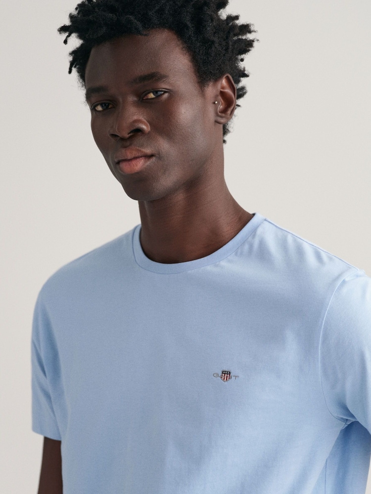 GANT Capri Blue Shield Logo T-Shirt - Image 4 of 5