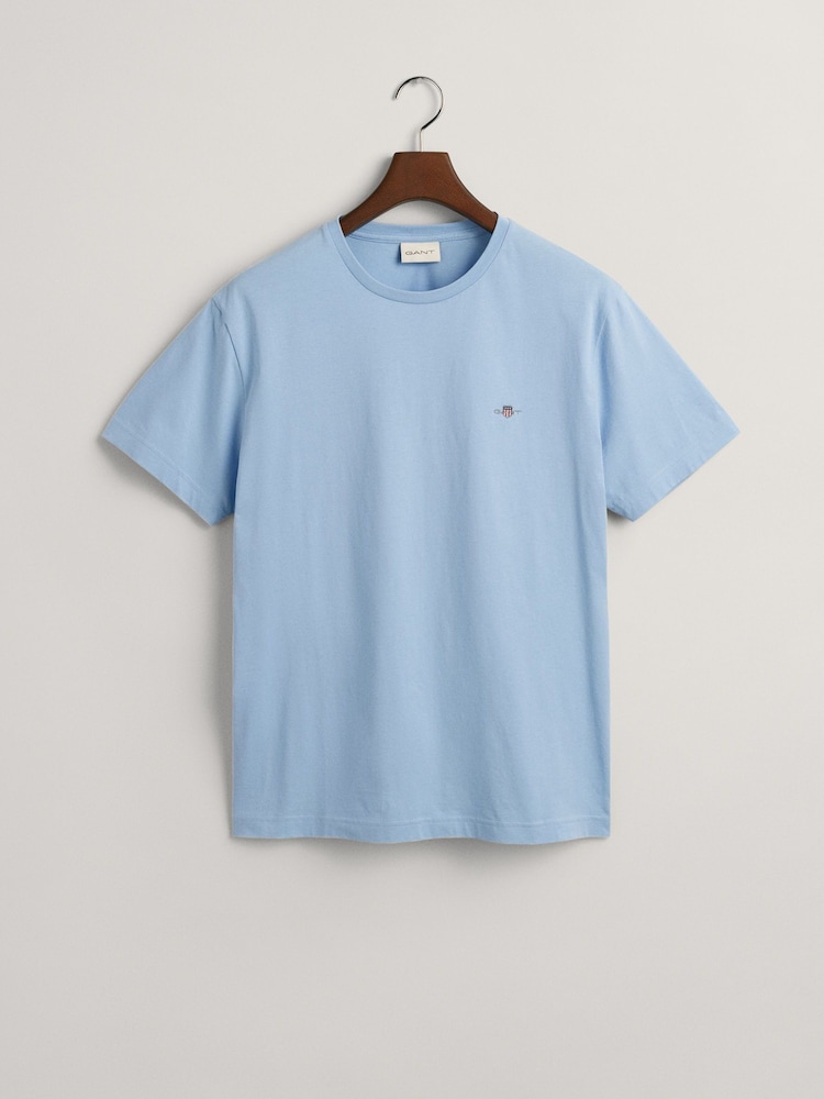 Capri-Blau - GANT – T-Shirt mit 100 % Baumwolle und Shield-Logo - Bild 5 von 5