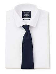 Savile Row Company Blue Fine Twill Skinny Silk Tie - Image 2 of 4