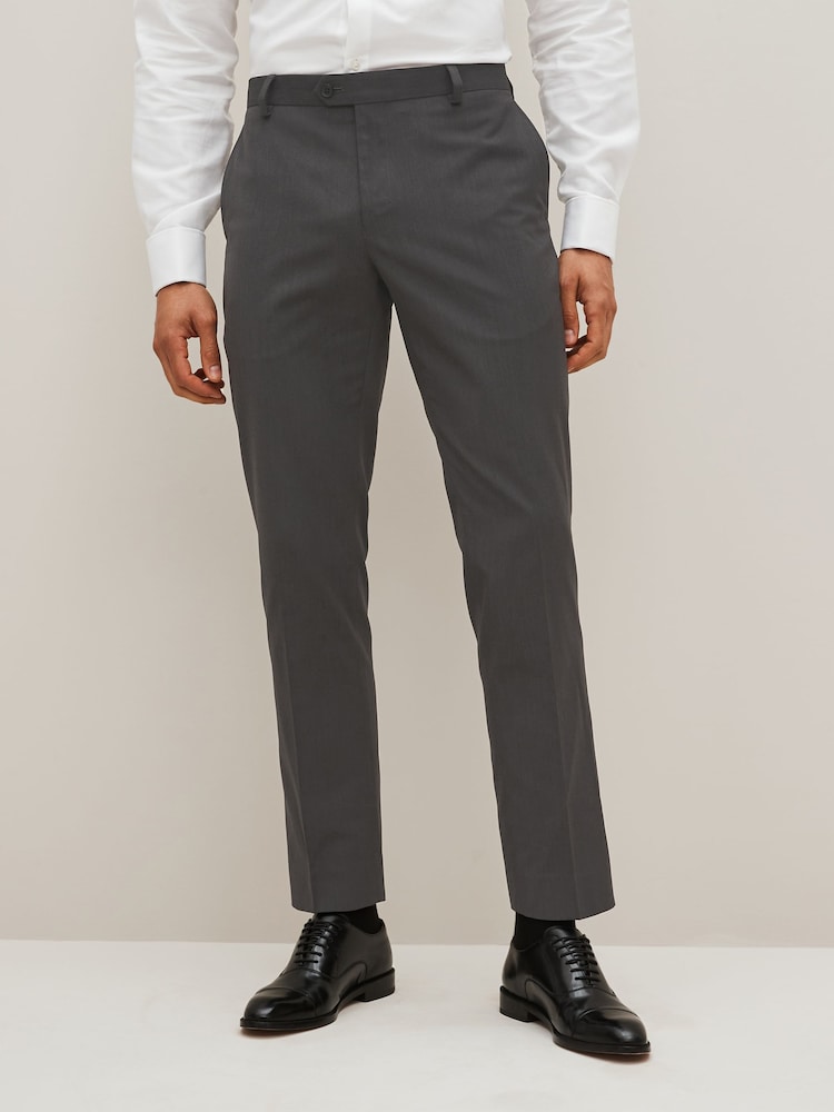 Gris de charbon de bois - Slim Fit (Slim Fit) - Pantalon de costume - Image 1 of 8