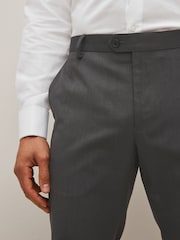 Gris de charbon de bois - Slim Fit (Slim Fit) - Pantalon de costume - Image 4 of 8