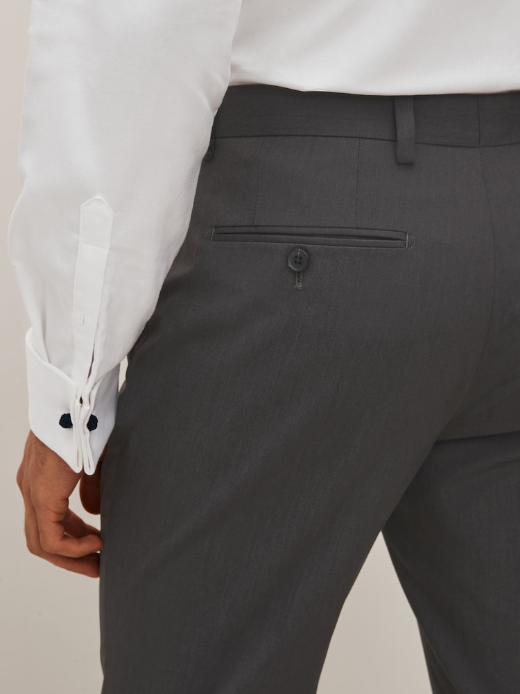 Gris de charbon de bois - Slim Fit (Slim Fit) - Pantalon de costume - Image 5 of 8