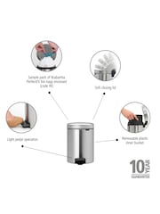 Brabantia Matt Steel Fingerprint Proof NewIcon 5L Pedal Bin - Image 5 of 5