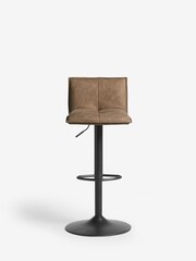 Arona Faux Leather Caramel Brown Denver Bar Stool - Image 2 of 7