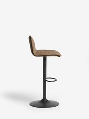 Arona Faux Leather Caramel Brown Denver Bar Stool - Image 4 of 7