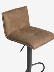 Arona Faux Leather Caramel Brown Denver Bar Stool - Image 6 of 7
