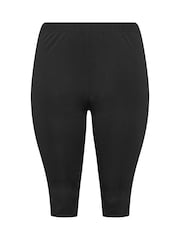 Yours Curve Black Slit Capri Trousers - Image 6 of 7