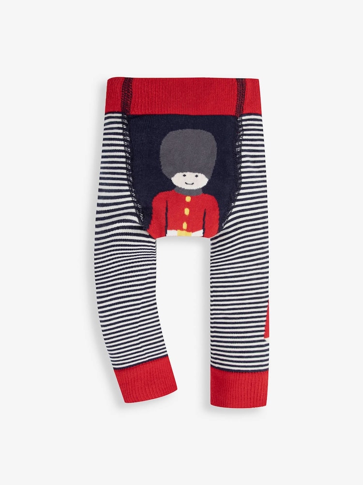 JoJo Maman Bébé Navy Blue Kings Guard Knitted Leggings - Image 1 of 2