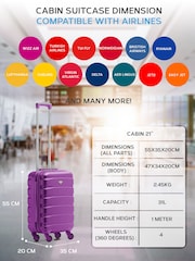 Flight Knight Hard Shell ABS Easyjet Size Cabin Carry On Case - Image 3 of 7