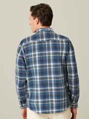 Blue Twin Pocket Check Long Sleeve Shirt - Image 3 of 9