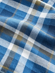 Blue Twin Pocket Check Long Sleeve Shirt - Image 9 of 9