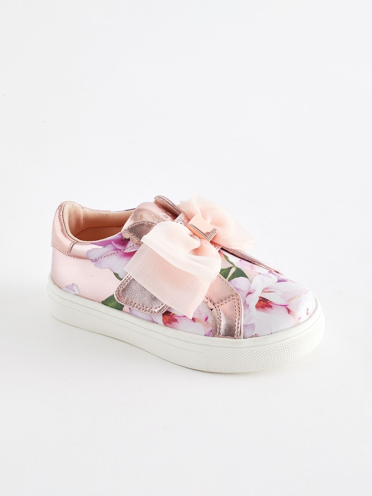 Baker by Ted Baker Girls Organza Bow Trainers - Image 3 of 6