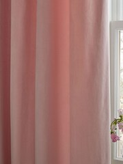 Light Pink Matte Velvet Super Thermal Eyelet Curtains - Image 4 of 6
