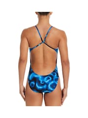Nike Blue Tie Dye Cutout One Piece Swimsuit - Image 2 of 7