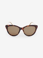 Brown/Cream Polarised Cat Eye Sunglasses - Image 4 of 6