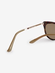 Brown/Cream Polarised Cat Eye Sunglasses - Image 6 of 6