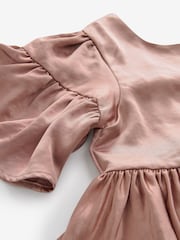 Pale Pink Textured Satin Dress (3-16yrs) - Image 7 of 7