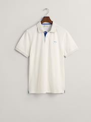 GANT Cream Contrast Collar Polo Shirt - Image 5 of 5
