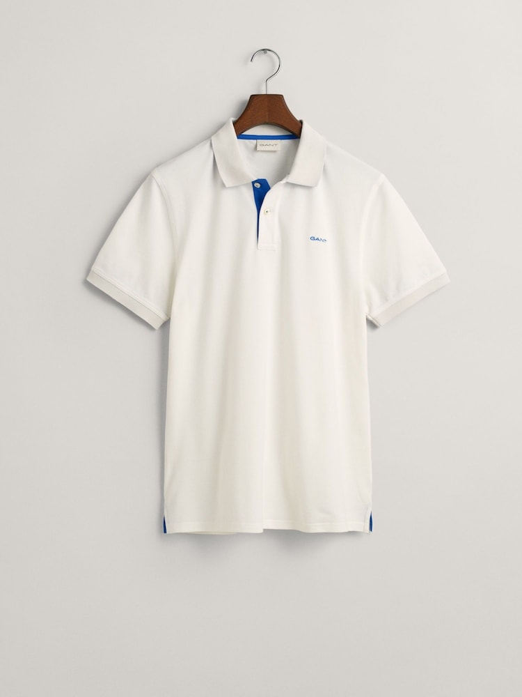 Cream - Polo srajca s kontrastnim ovratnikom GANT - Slika 5 iz 5 Cream - Polo srajca s kontrastnim ovratnikom GANT - Slika 5 iz 5