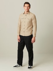 Natural Twin Pocket Textured Long Sleeve Shirt - Image 3 of 6