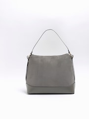 River Island Grey Monogram Webbing Front Slouch Bag - Image 3 of 6